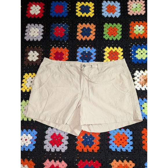 Columbia Pants - Columbia Shorts Hiking Outdoors Lightweight Drawstring Beige w/Flower Wms. Sz M